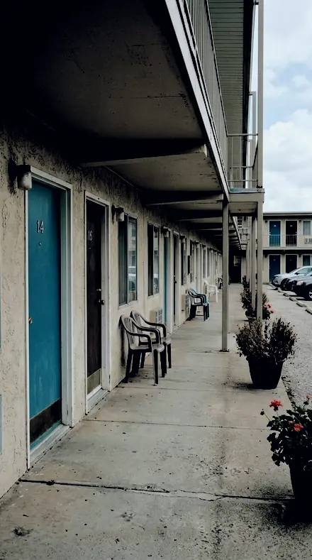 Lamp Cast applied to Motel door
