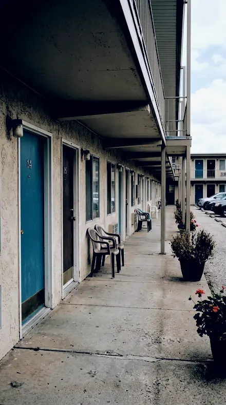 Tint Cut applied to Motel door