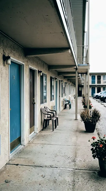 Lumen Wash applied to Motel door