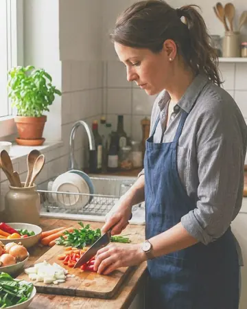 Kitchen cook. With the Chalkbright preset applied.