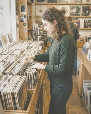 Record shop. With the Chrome Film preset applied.