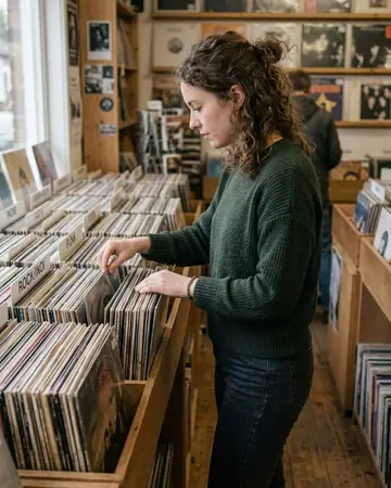 Record shop. Photographed without a preset.
