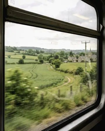 Train window. With the Chrome Film preset applied.
