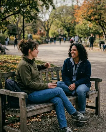 A bench and your people, suddenly a keeper. With the Cinema Grade preset applied.