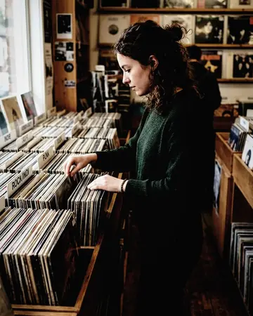 Record shop. With the Cinema Grade preset applied.