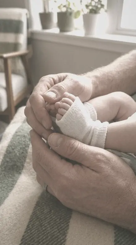 Milk Skin applied to Newborn hands