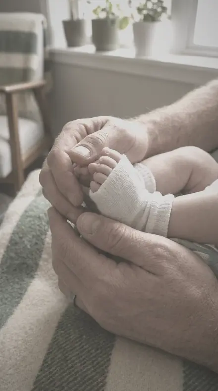 Sleeping Curl applied to Newborn hands