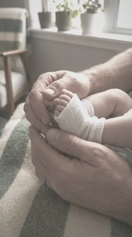 Toe Curl applied to Newborn hands