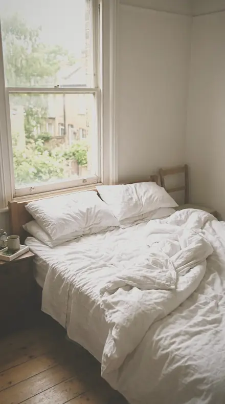 Quiet Breath applied to Bed morning