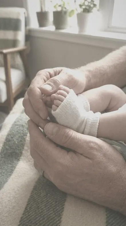 Studio Warmth applied to Newborn hands