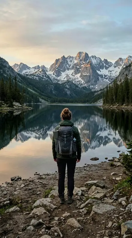 Emerald Drape applied to Mountain lake