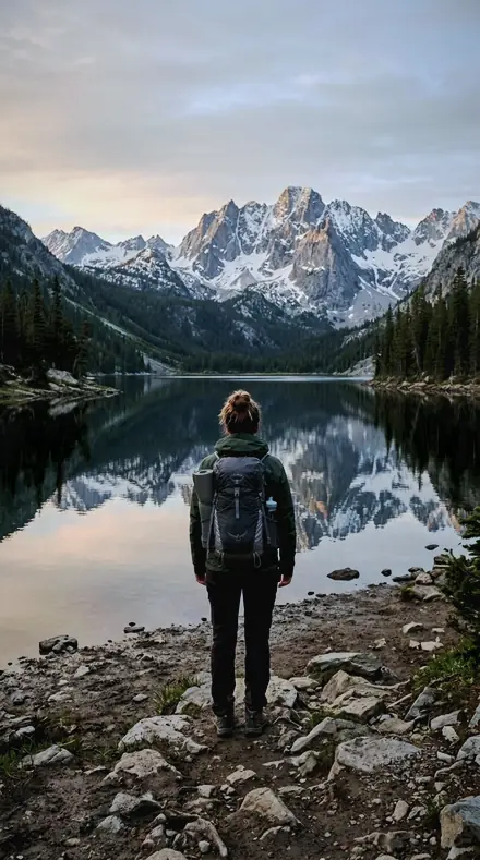 Oval Arc applied to Mountain lake