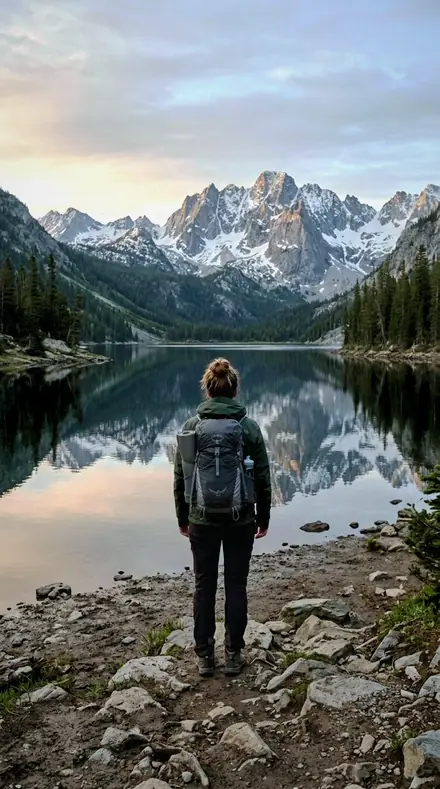 Mountain lake. With the Corona Fold preset applied.