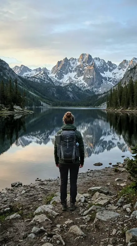 Verdant Drape applied to Mountain lake
