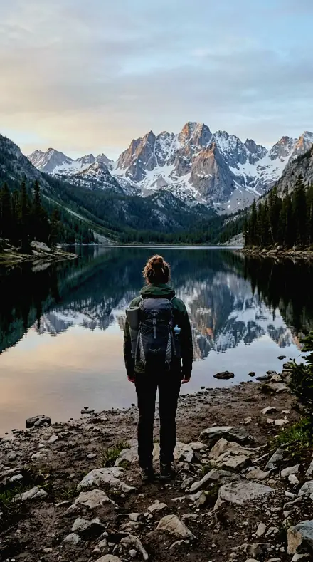 Silver Ripple applied to Mountain lake