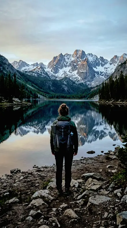 Crystal Veil applied to Mountain lake