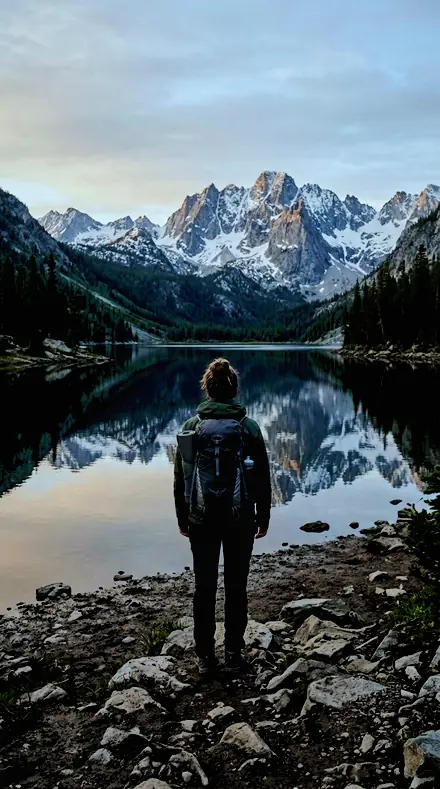 Electric Sheen applied to Mountain lake