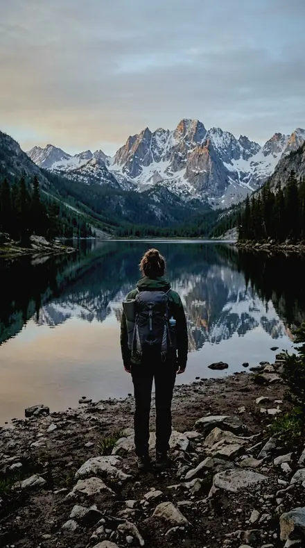 Mountain lake. With the Steady Wave preset applied.