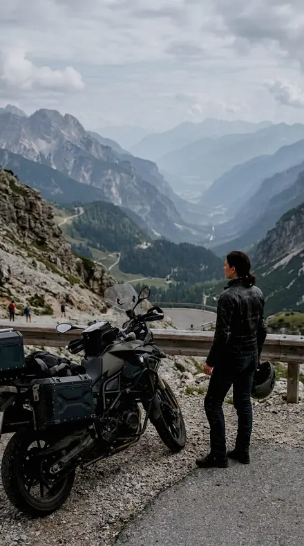 Chrome Strip applied to Motorcycle pass