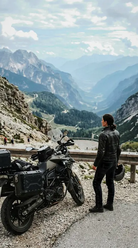 Pantile Roll applied to Motorcycle pass