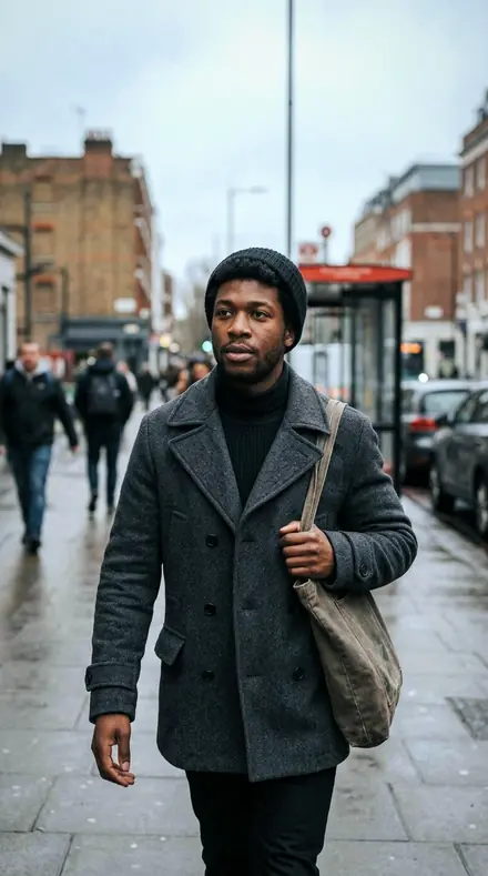 Rope Line applied to Street portrait black man