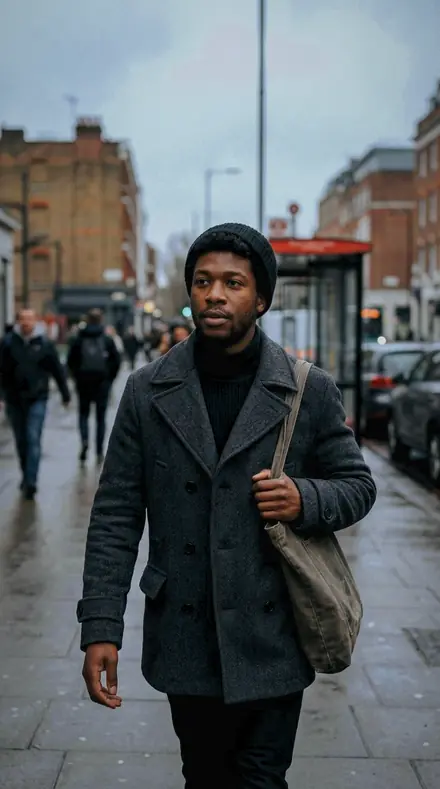 Overpass Curve applied to Street portrait black man