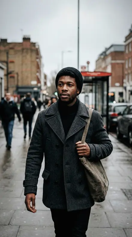 Broad Turn applied to Street portrait black man