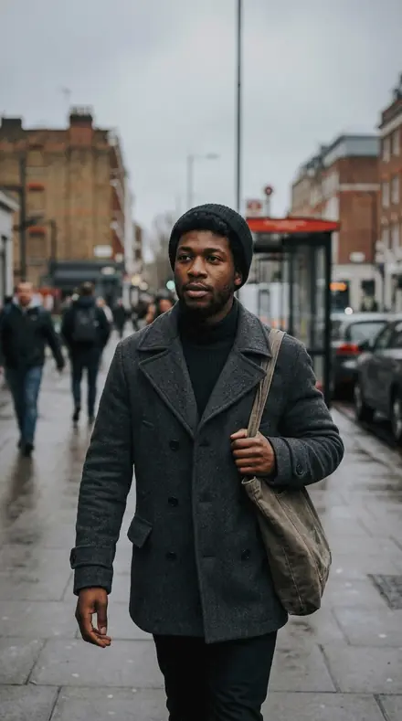 Bumper Blade applied to Street portrait black man