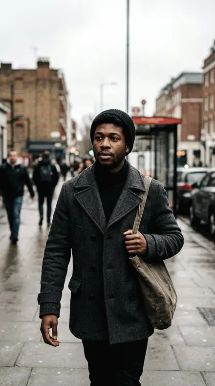 Muted Cloud applied to Street portrait black man