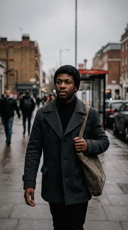 Baked Ground applied to Street portrait black man