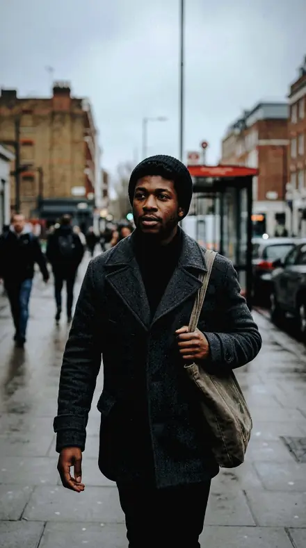 Sunken Floor applied to Street portrait black man