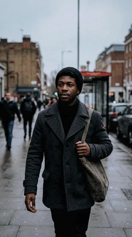 Crate Stack applied to Street portrait black man