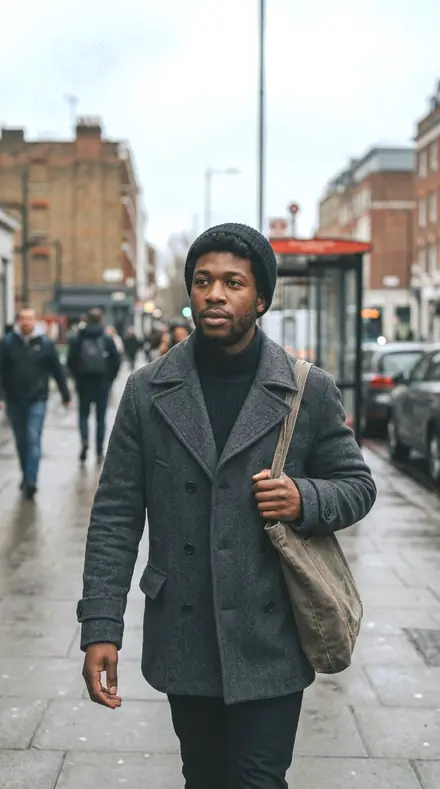 Neutral Walls applied to Street portrait black man