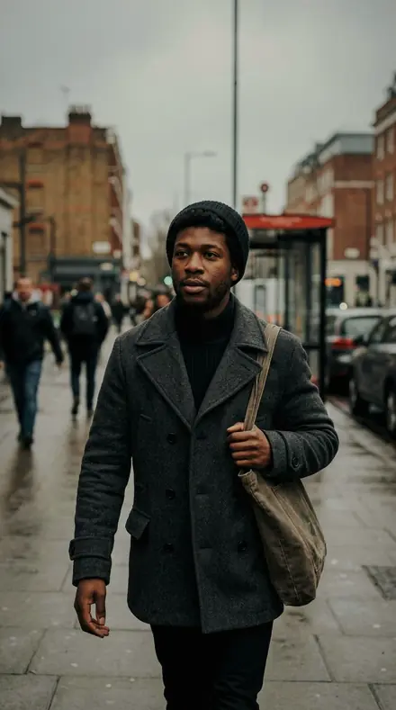 Wafer Plane applied to Street portrait black man