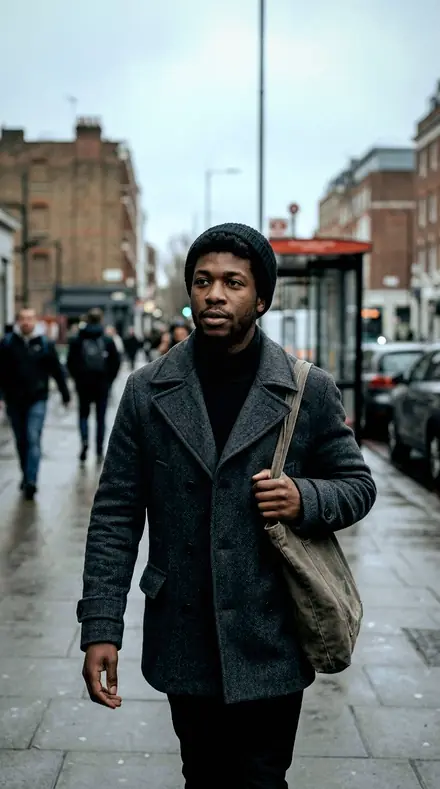 Glass Stem applied to Street portrait black man