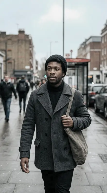 One Tone applied to Street portrait black man
