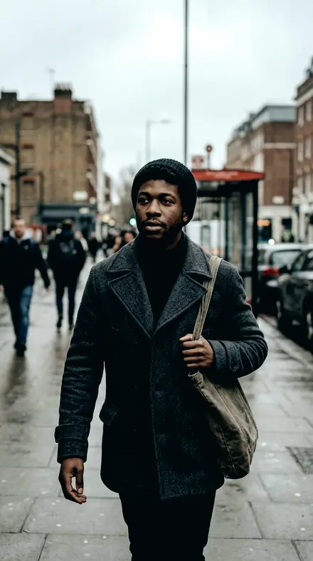 Galaxy Core applied to Street portrait black man