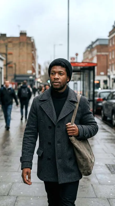 Level Record applied to Street portrait black man