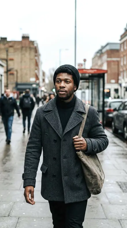 Quiet Statement applied to Street portrait black man