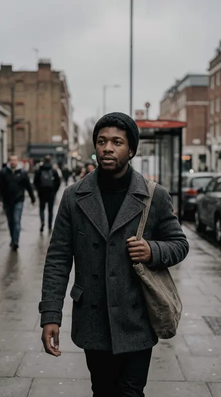 Trophy Shell applied to Street portrait black man