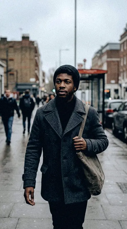 Curve Stack applied to Street portrait black man