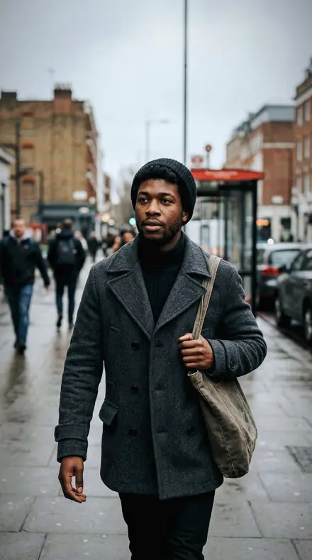 Knife Edge applied to Street portrait black man