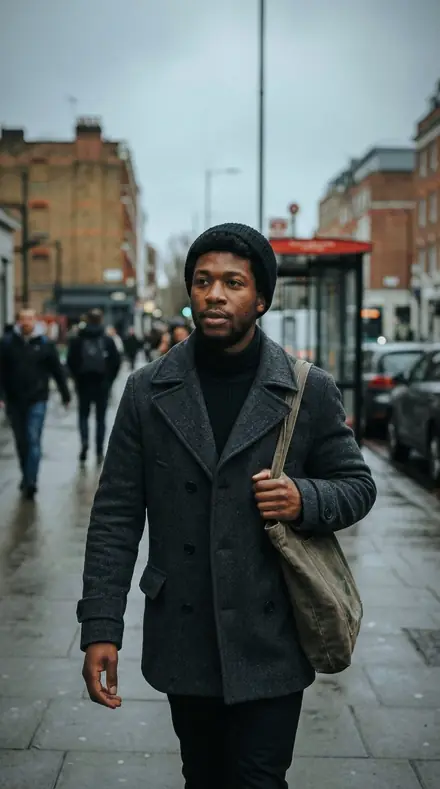 Track Limit applied to Street portrait black man