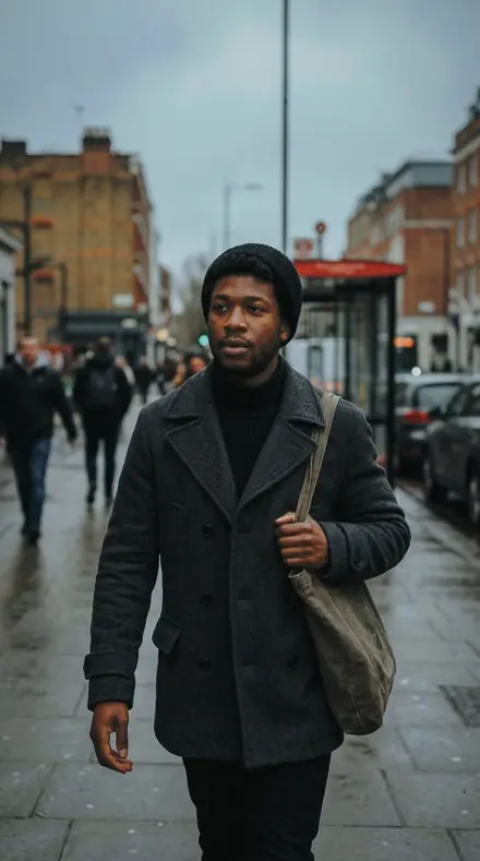 Migration Band applied to Street portrait black man