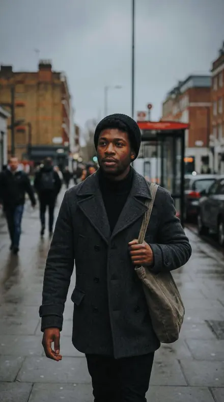Cloud Break applied to Street portrait black man