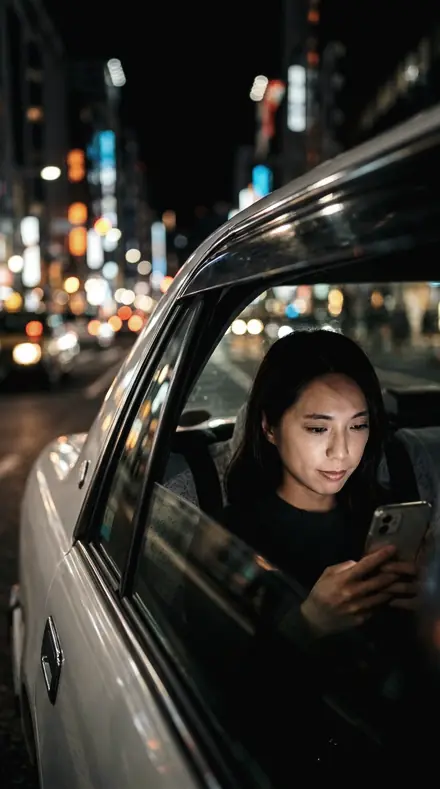 Muted Cloud applied to Taxi night window