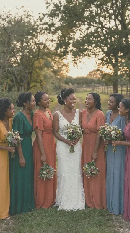 Patina Collar applied to Bride laughing