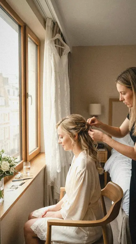 Absorbent Ground applied to Bridal prep window