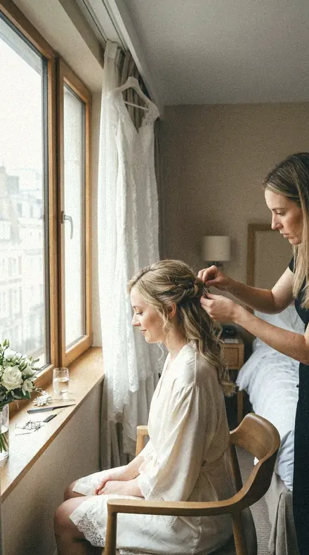 Harbour Damp applied to Bridal prep window