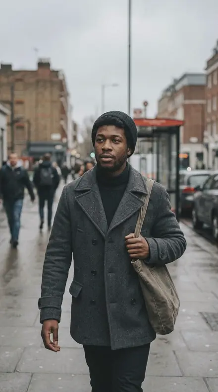 Ash Knot applied to Street portrait black man